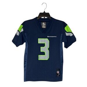 NFL Youth‎ Navy Team Football Jersey Seattle Seahawks Wilson #3 Medium 10/12